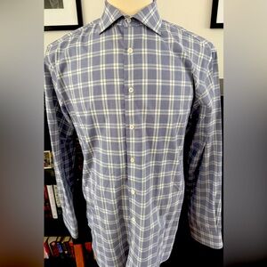 Stenstroms Dress Shirt. Size 17 1/2. Twofold Cotton.   Near New Condition.